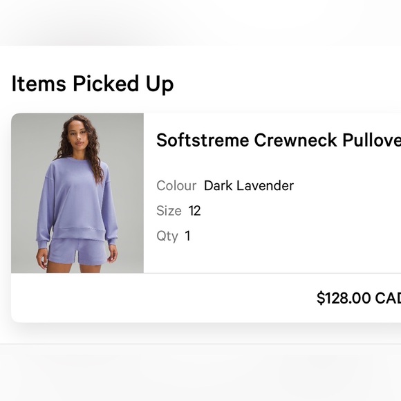 Lululemon Softstream pullover in Dark Lavender Size 12 - Picture 3 of 3